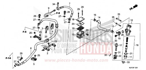 REAR BRAKE MASTER CYLINDER (CRF1000A/CRF1000D) CRF1000AH de 2017